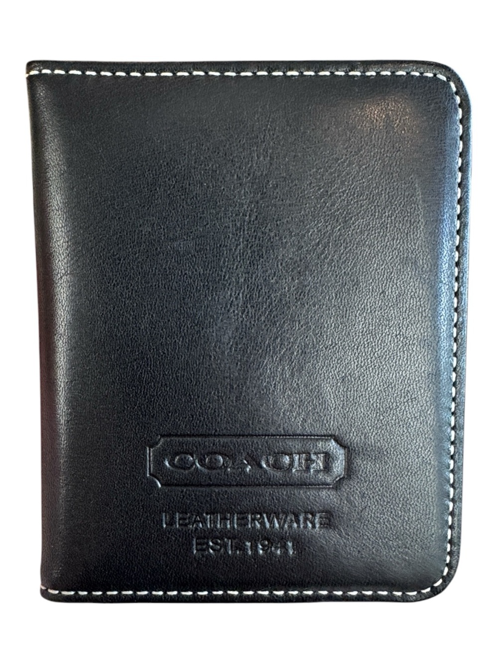 Coach Men's Black Leather vintage cardholder